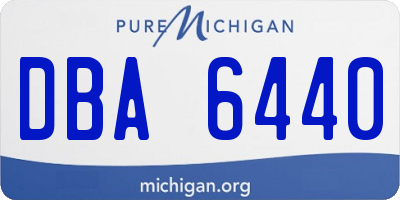 MI license plate DBA6440
