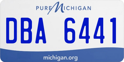 MI license plate DBA6441