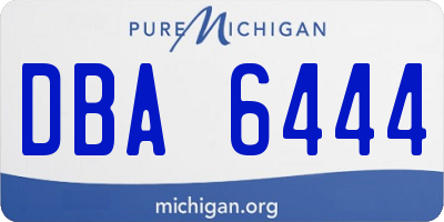 MI license plate DBA6444