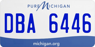 MI license plate DBA6446