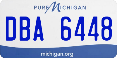 MI license plate DBA6448