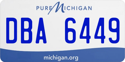 MI license plate DBA6449