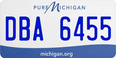 MI license plate DBA6455