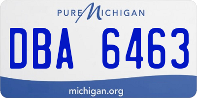 MI license plate DBA6463