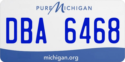 MI license plate DBA6468