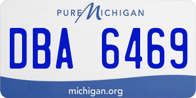 MI license plate DBA6469