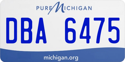 MI license plate DBA6475