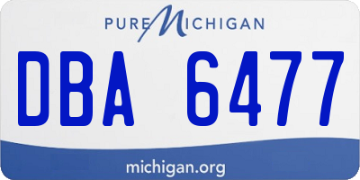 MI license plate DBA6477