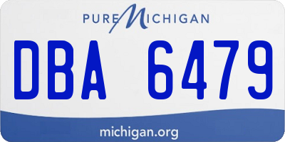 MI license plate DBA6479