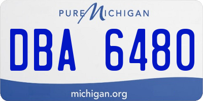 MI license plate DBA6480