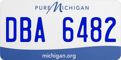 MI license plate DBA6482