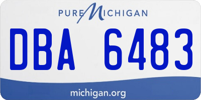 MI license plate DBA6483