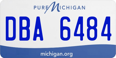 MI license plate DBA6484
