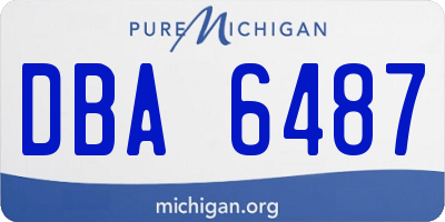 MI license plate DBA6487