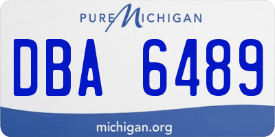 MI license plate DBA6489