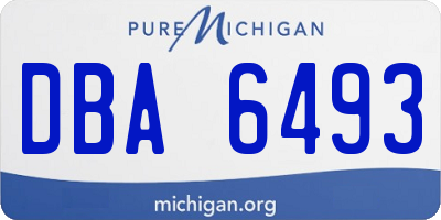 MI license plate DBA6493
