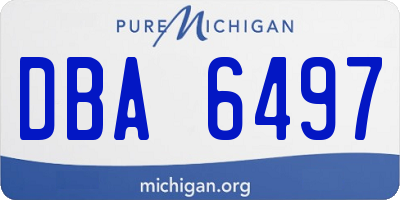 MI license plate DBA6497