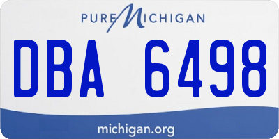 MI license plate DBA6498