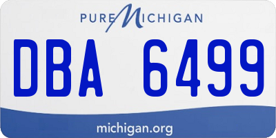 MI license plate DBA6499