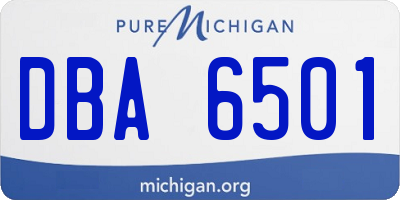 MI license plate DBA6501