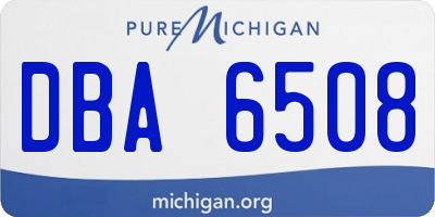 MI license plate DBA6508
