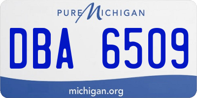 MI license plate DBA6509