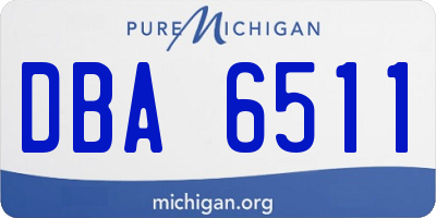 MI license plate DBA6511