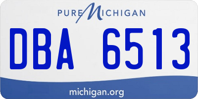 MI license plate DBA6513