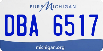 MI license plate DBA6517