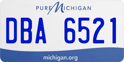 MI license plate DBA6521