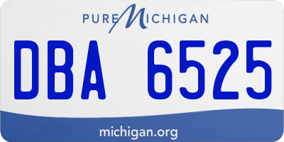 MI license plate DBA6525