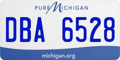 MI license plate DBA6528