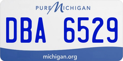 MI license plate DBA6529