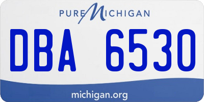 MI license plate DBA6530