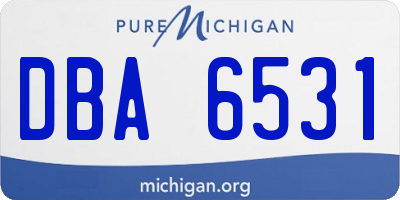 MI license plate DBA6531