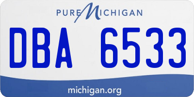 MI license plate DBA6533