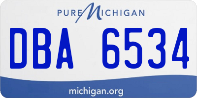 MI license plate DBA6534
