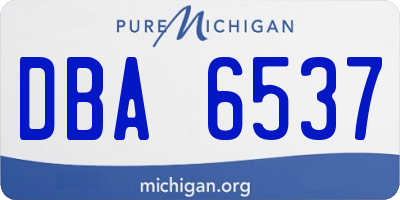 MI license plate DBA6537