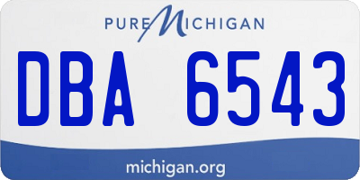 MI license plate DBA6543
