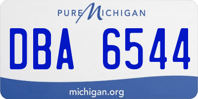 MI license plate DBA6544
