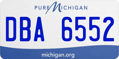 MI license plate DBA6552