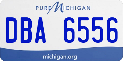 MI license plate DBA6556