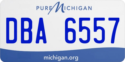 MI license plate DBA6557