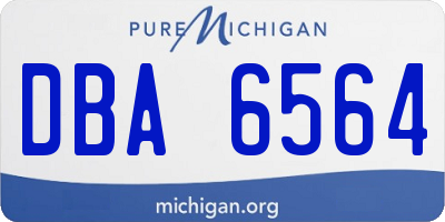 MI license plate DBA6564