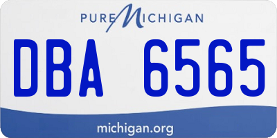 MI license plate DBA6565