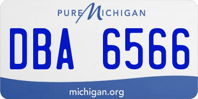 MI license plate DBA6566