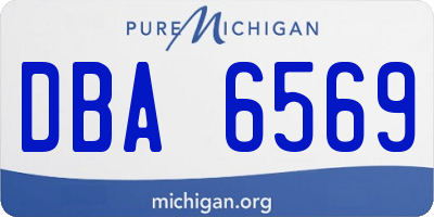 MI license plate DBA6569