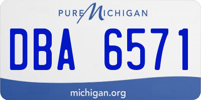 MI license plate DBA6571