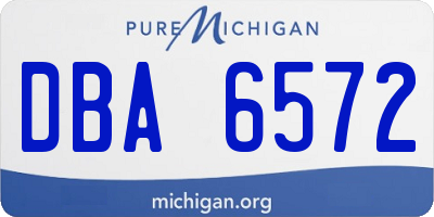 MI license plate DBA6572