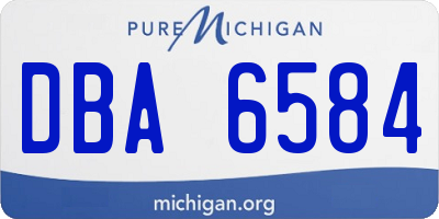 MI license plate DBA6584